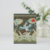 Carte Postale Auspicious Tide & Phoenix Rising Motif chinois (Debout devant)