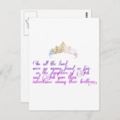 Carte Postale Aussi juste que les filles de Job (Devant / Derrière)