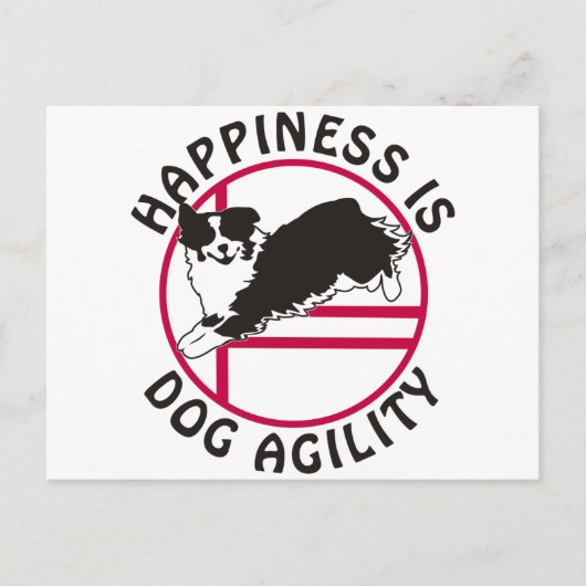 Carte Postale Aussie Agilité Happy (Devant)