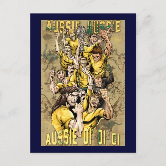 Carte Postale Aussie Aussie Oi Oi Oi Oi Socceroos (Devant)