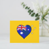 Carte Postale Aussie coeur de l'Australie Aussie Oi Love (Debout devant)