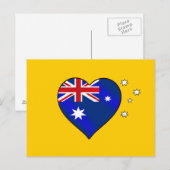 Carte Postale Aussie coeur de l'Australie Aussie Oi Love (Devant / Derrière)