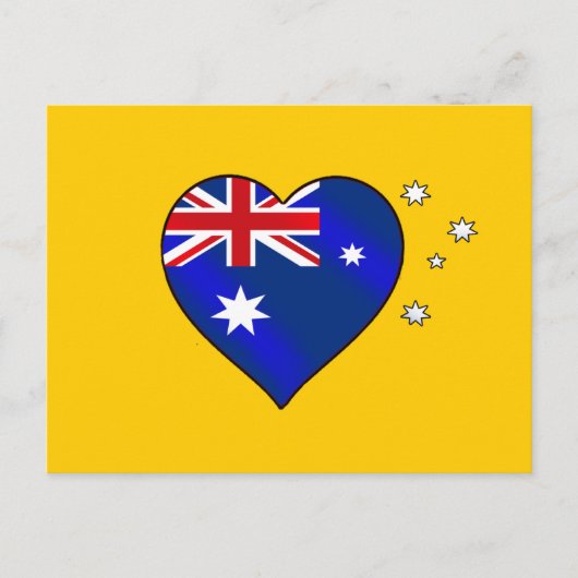 Carte Postale Aussie coeur de l'Australie Aussie Oi Love (Devant)