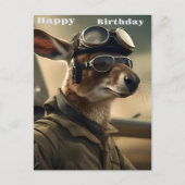 Carte Postale Aussie Kangaroo roi des airs, anniversaire (Devant)