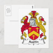 Carte Postale Austin Family Crest (Devant / Derrière)