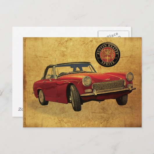 Carte Postale Austin Healey sprite (Devant / Derrière)