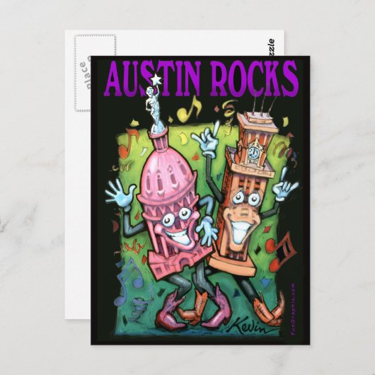 Carte Postale Austin Rocks (Devant / Derrière)