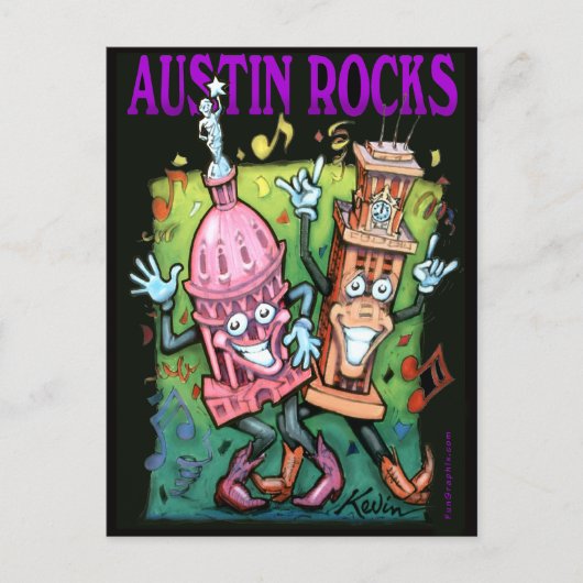 Carte Postale Austin Rocks (Devant)