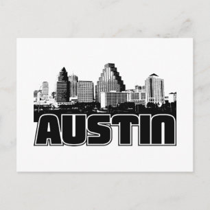 Carte Postale Austin Skyline