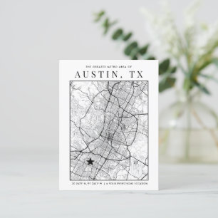 Carte Postale Austin, Texas City Map + Locker