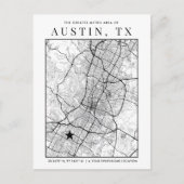 Carte Postale Austin, Texas City Map + Locker (Devant)