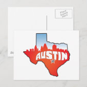 Carte Postale Austin Texas Cityscape (Devant / Derrière)