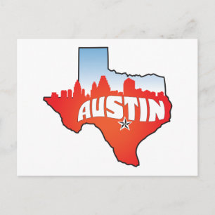 Carte Postale Austin Texas Cityscape