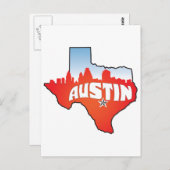 Carte Postale Austin Texas Cityscape (Devant / Derrière)