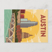 Carte Postale Austin, Texas : Illustration de Capitol City (Devant)