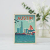 Carte Postale Austin (Texas) - Pont de l'avenue du Congrès (Debout devant)