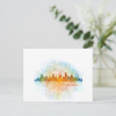 Carte Postale Austin Texas skyline watercolor v4 (Debout devant)