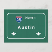 Carte Postale Austin Texas tx Interstate Highway Freeway Road : (Devant)