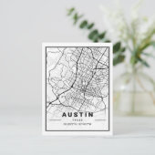 Carte Postale Austin Texas USA Travel City Map Poster (Debout devant)