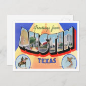Carte postale Austin, Texas Vintage Big Letters (Devant / Derrière)
