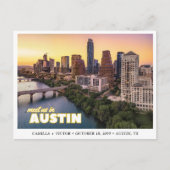 Carte Postale Austin Wedding Save the Date Downtown Postcard (Devant)