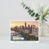 Carte Postale Austin Wedding Save the Date Downtown Postcard (Debout devant)