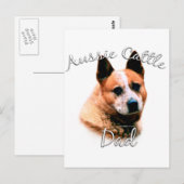 Carte Postale Australian Cattle Chien Papa 2 (Devant / Derrière)