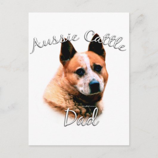 Carte Postale Australian Cattle Chien Papa 2 (Devant)