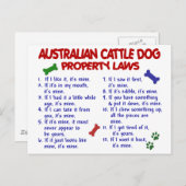 Carte Postale AUSTRALIAN CATTLE DOG, propriété Lois 2 (Devant / Derrière)