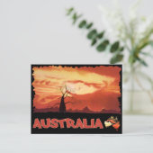 Carte postale Australian Orange Sunset (Debout devant)