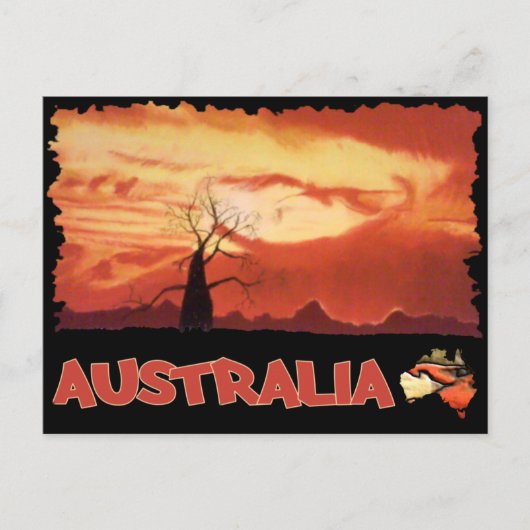 Carte postale Australian Orange Sunset (Devant)