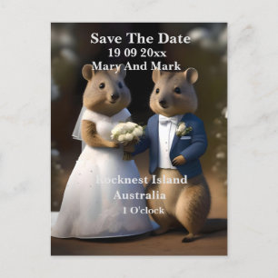 Carte Postale Australian Quokka M'Épouse, Sauvez La Date