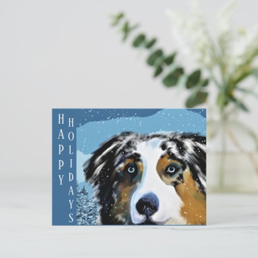 CARTE POSTALE AUSTRALIAN SHEPHERD (Debout devant)