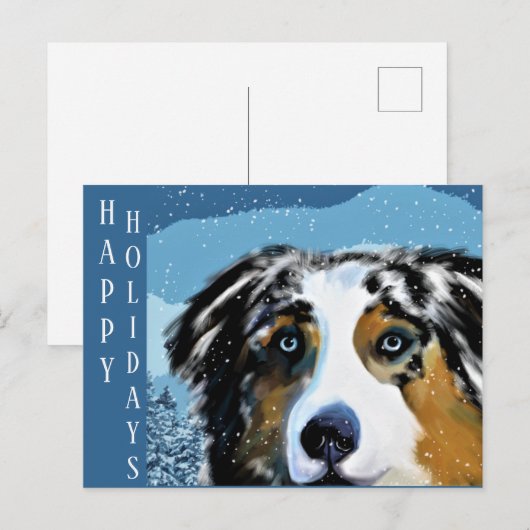 CARTE POSTALE AUSTRALIAN SHEPHERD (Devant / Derrière)