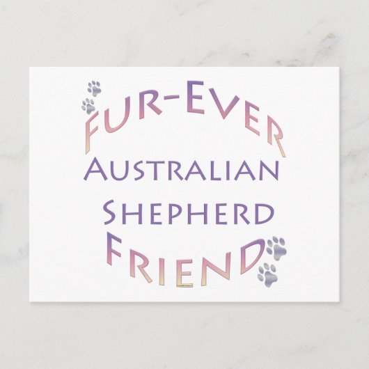 Carte Postale Australian Shepherd Furever (Devant)