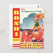 Carte Postale Australie-Aire de jeu du Pacifique, Bondi Beach (Devant / Derrière)