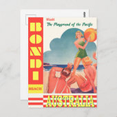 Carte postale Australie Bondi Beach Vintage voyage (Devant / Derrière)