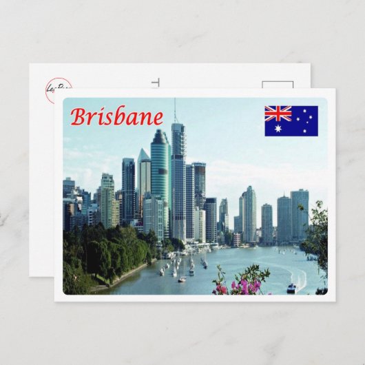 Carte Postale Australie - Brisbane - Skyline (Devant / Derrière)