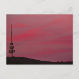 Carte Postale Australie - Canberra - Telstra Tower - Ciel rose
