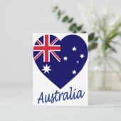 Carte Postale Australie - Coeur du drapeau (Debout devant)