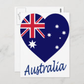 Carte Postale Australie - Coeur du drapeau (Devant / Derrière)