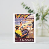 Carte Postale Australie, couple profiter sur la terrasse, voyage (Debout devant)