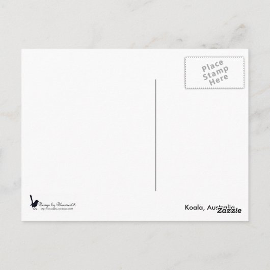 Carte postale Australie de koala (Dos)