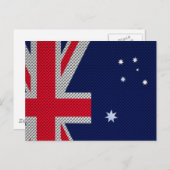 Carte Postale Australie Design en fibre de carbone Style Chrome (Devant / Derrière)