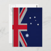 Carte Postale Australie Drapeau Design en fibre de carbone Style (Devant / Derrière)