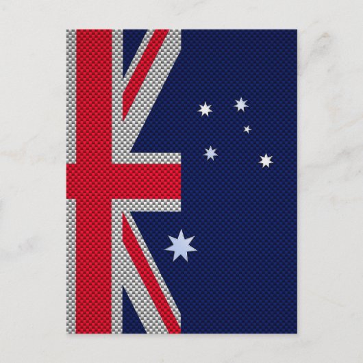 Carte Postale Australie Drapeau Design en fibre de carbone Style (Devant)