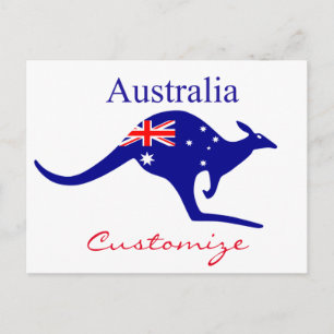 Carte Postale Australie Drapeau Kangaroo Thunder_Cove