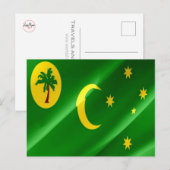 Carte Postale Australie - Îles Cocos (Keeling) - Drapeau - (Devant / Derrière)