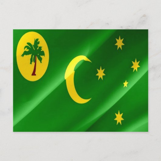 Carte Postale Australie - Îles Cocos (Keeling) - Drapeau - (Devant)