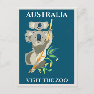 Carte Postale Australie Koala Ours Poster du Vintage voyage